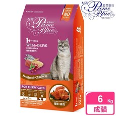 LCB 藍帶廚坊 WELL健康挑嘴貓 海鮮雞肉配方 6kg 成貓飼料, 1個