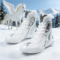 JUN ZUN 남녀공용 전문 복싱화 통기성 메쉬 레슬링화 하이탑 운동화 A918