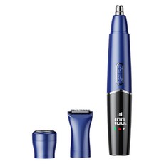 360도 회전 칼날과 IPX7 방수 디자인이 특징인 전기 코 헤어 그루머 1팩, 파랑색