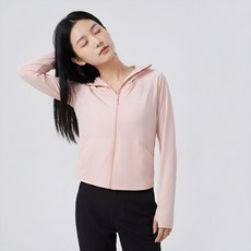 UPF50+ 涼感防曬外套 女 彈力透氣 長袖防護服, 女粉色