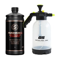 더클래스 퓨어스킨S 산성 프리워시 카샴푸 1리터+디테일링썸 압축분무기 2리터 세트, 1개, 1L