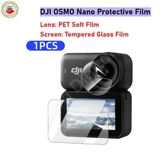 DJI Osmo Nano용 강화 유리 화면 보호기 카메라용 울트라 클리어 렌즈 하이드로겔 필름 긁힘 방지 액세서, 02 1 pcs