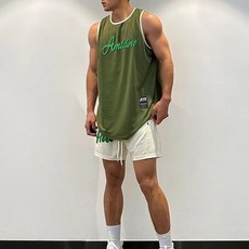 美式籃球背心男健身球衣夏季速乾透氣無袖運動上衣