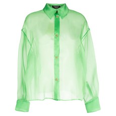 어웨이크모드 실크 오간자 세미 시스루 셔츠