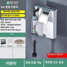 수족관 여과기 외부여과기 벽걸이 정화기 필터 무소음, 1개, 기본 색상