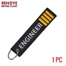 1개 PC 비행 제거 오토바이 자동차 남성용 키체인 자수 태그 패션 선물 장신, ENGINEER