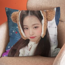 IVE 周邊 張員瑛 抱枕 雙面印刷 靠墊 學生 禮物, 1個, 張云英（04）,迷你35X35cm（含枕芯）