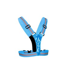 맥세이프 반사 조끼 LED 러닝 라이트 조정 가능 사이클링 조끼 야간 경고 낚시 스포츠, 4. LED Blue, 1개