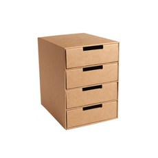 4단 종이서랍 종이 무서 정리 상자 크래프트 크라프트 서류 서랍 장 함 형수납장 사무용