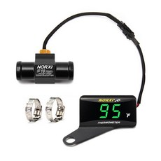 오토바이 수온 게이지 어댑터 센서 디지털 화씨 계량기 미니, 1개, 6. Green-18mm-left