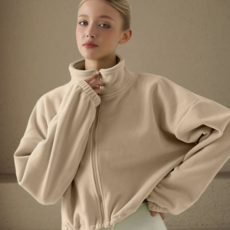 요피 스트링 후리스 집업