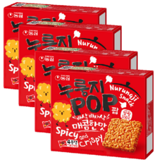 농심 누룽지팝 매콤한맛, 142g, 4개