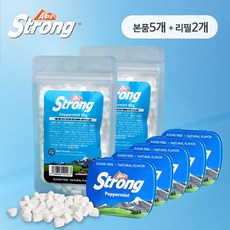 알프스스트롱 무설탕 페퍼민트 금연 캔디 본품 리필, 1세트, 172g