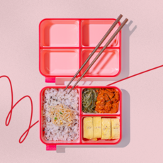 코코라커 섞이지 않아 도시락싸기 좋은 3칸 도시락통 세트(+ 채반 반찬 깍지 포함 기획) BPA FREE / 젖병소재, 1개, 버터