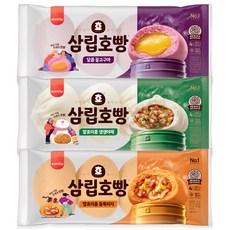 삼립호빵 3봉 세트 ( 야채호빵 + 피자호빵 + 꿀고구마호빵 ), 360g, 3개