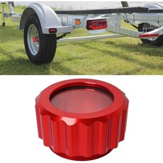 캐니투 레드 허브 캡 EZ로더용 트레일러 보트 신뢰할 수 있는 오일 배스 휠 교체 베어링 211인치 외경 나사산 알루미늄 필러 O링 포함 10인치 5홀 드럼, EZ-로더용 빨간색 허브 캡