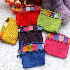 전통 색동 미니파우치 설날 명절 세뱃돈 용돈지갑 동전지갑 전통 소품, 색동미니파우치 꽃분홍[NL694]