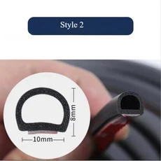 1/3/5/10/20M 자동차 도어 씰 스트립 고무 D형 방수 트림 6미터 스타일링, 03 1M, 02 small D type