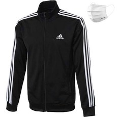 아디다스 기모 트랙탑 져지 츄리닝 집업 자켓 3S FL 블랙 남여공용 운동복 + ALS 마스크