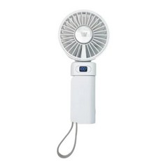 Wephone PowerGo 5000 冰敷 USB 手持風扇 半導體製冷 高速摺疊 風扇 手持 桌面, USB 數顯 風扇 雪霜白.