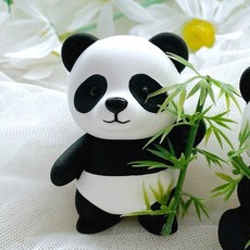한아름 팬더 차량용 석고방향제 송풍구 거치형 디퓨저 방향제, 1개, 하이곰 뚱뚱팬더블랙체리