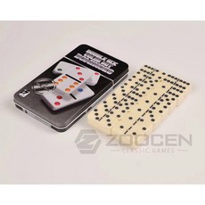 DOMINO 도미노빌딩 블록 더블식스 도미노 더블나인, 블랙 아이보리 5010 더블 6골 28매, 1개