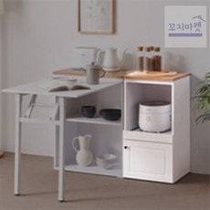 더좋은 주방 홈카페 양문 수납장, 그레이멀바우