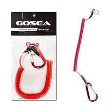 GOSEA 카라비너 스프링 안전고리 GSF-T04 분실방지 스프링 줄 끈, 1개, 레드(GSF-T04-RD)