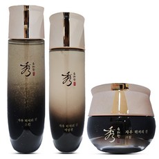 스킨케어수려한 자우 럭셔리 진 기초 3종(스킨 에멀전 크림)관리4755012, 1세트