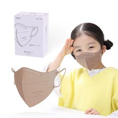코코핏 컬러 마스크 소형XL 일회용 새부리형 숨쉬기편한, 25개입, 1개, 샌드베이지