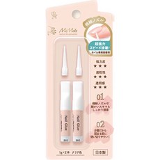 日本BN MiMits 免照燈 極細尖嘴瞬黏指甲膠2入 耐冷熱水 甲片黏膠 MNG-37 美甲膠 指甲彩繪, 5個, 透明