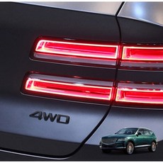 카디즈x브렌톤 4WD 와이드 사륜구동 레터링 엠블럼, 반광블랙, 컨텐츠 참조, 1개