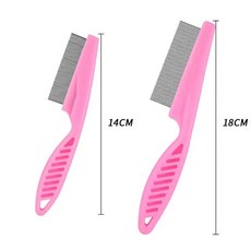 액세서리 반려 제거 털 동물 브러시 1 햄스터 벼룩 빗 토끼 기니피그 그루밍, 1개, F.분홍색줄무늬두개큰것하나작은것하나