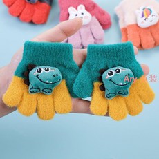 Ary 兒童手套 男女童手套 防風加厚加絨保暖手套 兒童小學生秋冬季五指手套