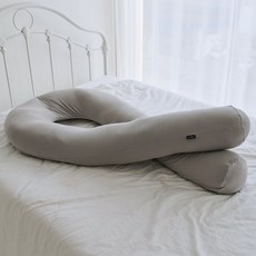 LINU 리누 꿀밤 바디필로우 U자 그란데 특대 사이즈, 그레이