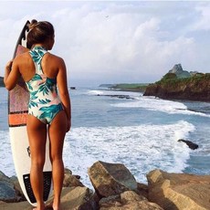 (128000068)보태니컬 집업 민소매 서프 모노키니 유아 tjr+7740Ws