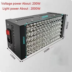 1600W 405nm UV LED 레진 경화 램프 365nm 395nm 자외선 PCB 솔더 접착제 잉크젯 바니시 페인트 스크린 인, 04 2000W, 01 영국, 1