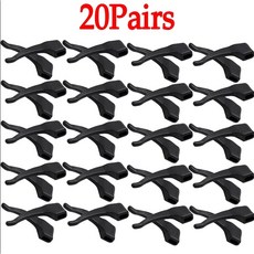 안경용 실리콘 미끄럼 방지 안경 거치대 검은색 안경 귀걸이 투명 액세 홀더 리테이너 탄성, Bla Hook 20Pairs