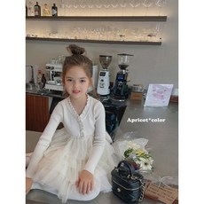 女童長袖針織蛋糕裙