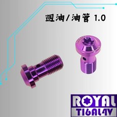 ROYAL 鈦合金迴油/油管螺絲 M10 P:1.0, 1個
