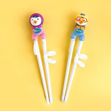 뽀로로 에디슨 왼손 교정용 젓가락, 블루, 1개