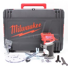 【工具帝國】Milwaukee 美沃奇 M18 FTR-0X0 18V無碳刷木工修邊機 附工具箱, 1個