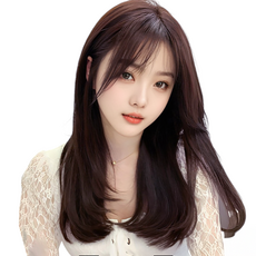 가발위드 붙임머리 부분 가발 C컬 10cm 3피스 세트, 다크브라운40cm, 1개