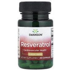 Swanson 레스베라트롤 5mg Resveratrol, 60정, 1개