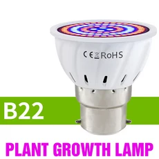 E27 220V LED 성장 빛 GU10 Fitolamp E14 LED 램프 식물 48 60LEDs 전체 스펙트럼 MR16 식물 램프 GU5.3 모, 03 B22, 01 60leds
