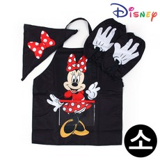 성창 미니마우스 클래식 앞치마 토시두건 3종세트 소