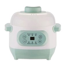 多功能家用電燉盅 1升小容量 9.5小時預約, 綠色, 1個, 19*16*16cm