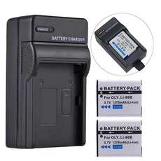 Yidabusiness Li-50B 배터리 Olympus Stylus Tough 6020 8010 mju 벽면 충전기, 06 2 Battery 1 Charger