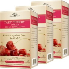 SOLGAR 酸櫻桃萃取素食膠囊 1000mg, 90顆, 3罐