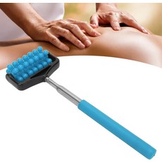 백 스크래처 텔레스코픽 마사지기 백 머슬 롤러 조절식 백 암 스크래치 롤러 근육 이완용 휴대용 스크래퍼 텔레스코핑 백스크래처 남성용 네이비 블루, Blue